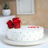 Side View of Valentine's Day Cake in Pineapple flavour