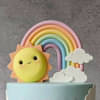 Top View of Ethereal Sky Rainbow  Cake