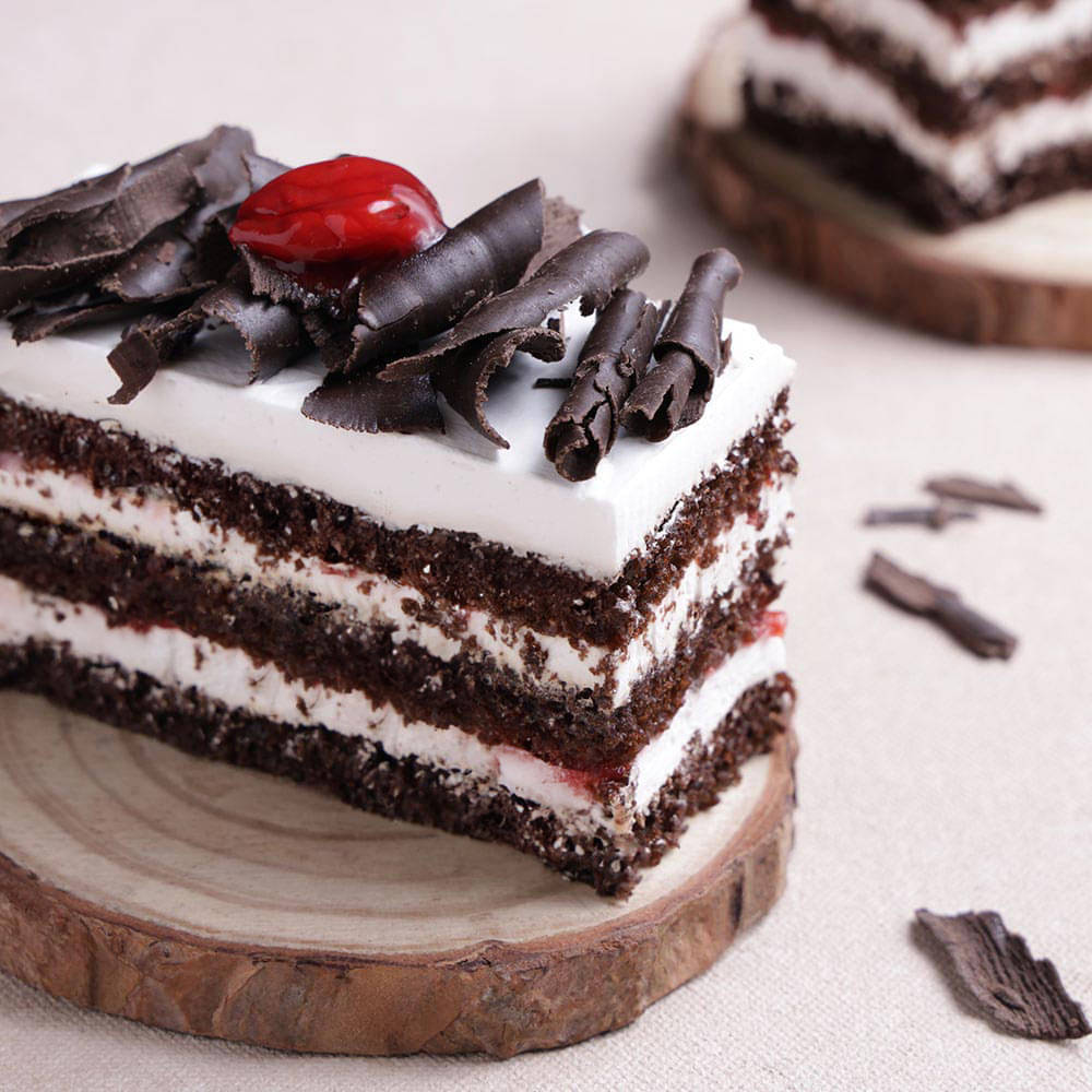 Zoomed View of Black Forest Pastry