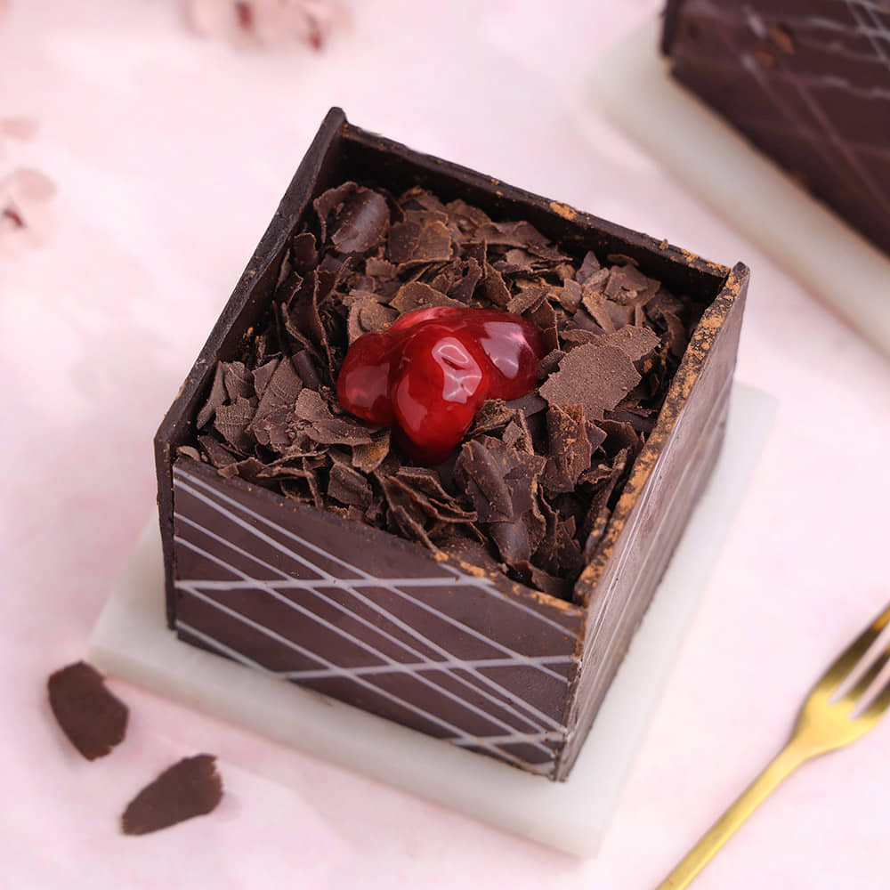 Zoomed View of Black Forest Pastry