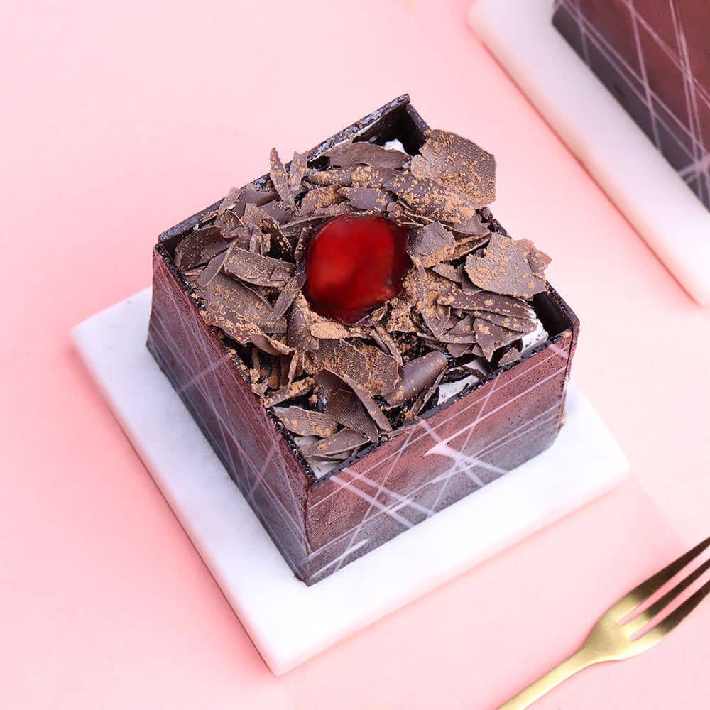 Zoomed View of Black Forest Pastry
