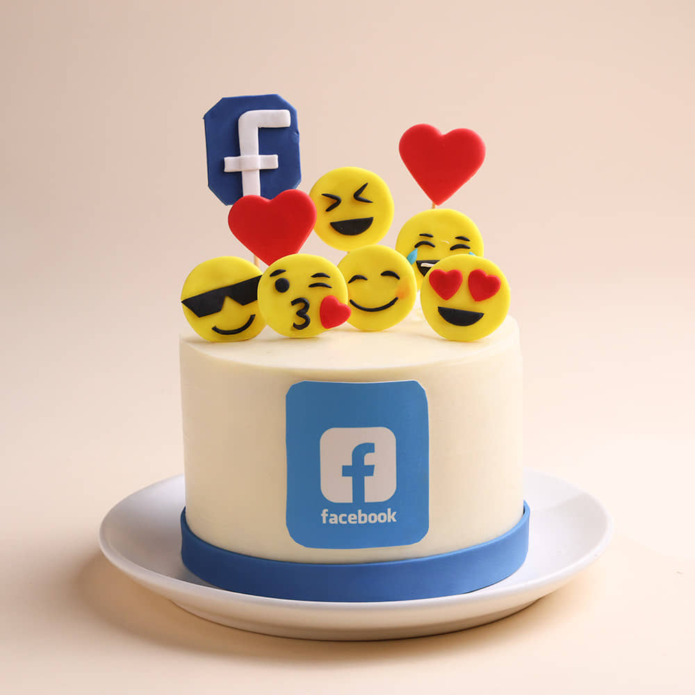 Facebook Emoji Reaction Cake