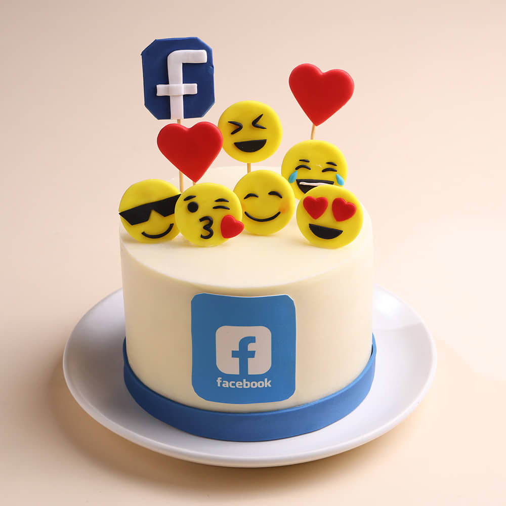 Facebook Emoji Reaction Cake