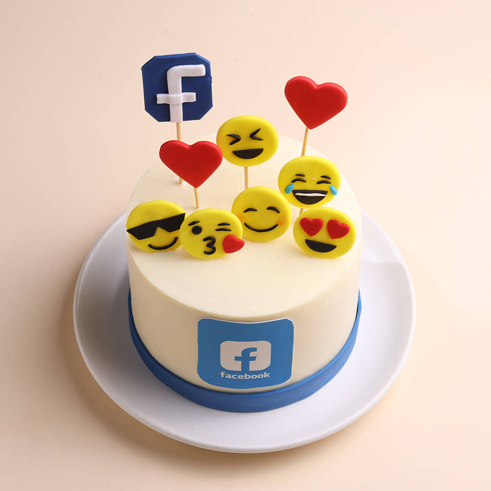 Facebook Emoji Reaction Cake