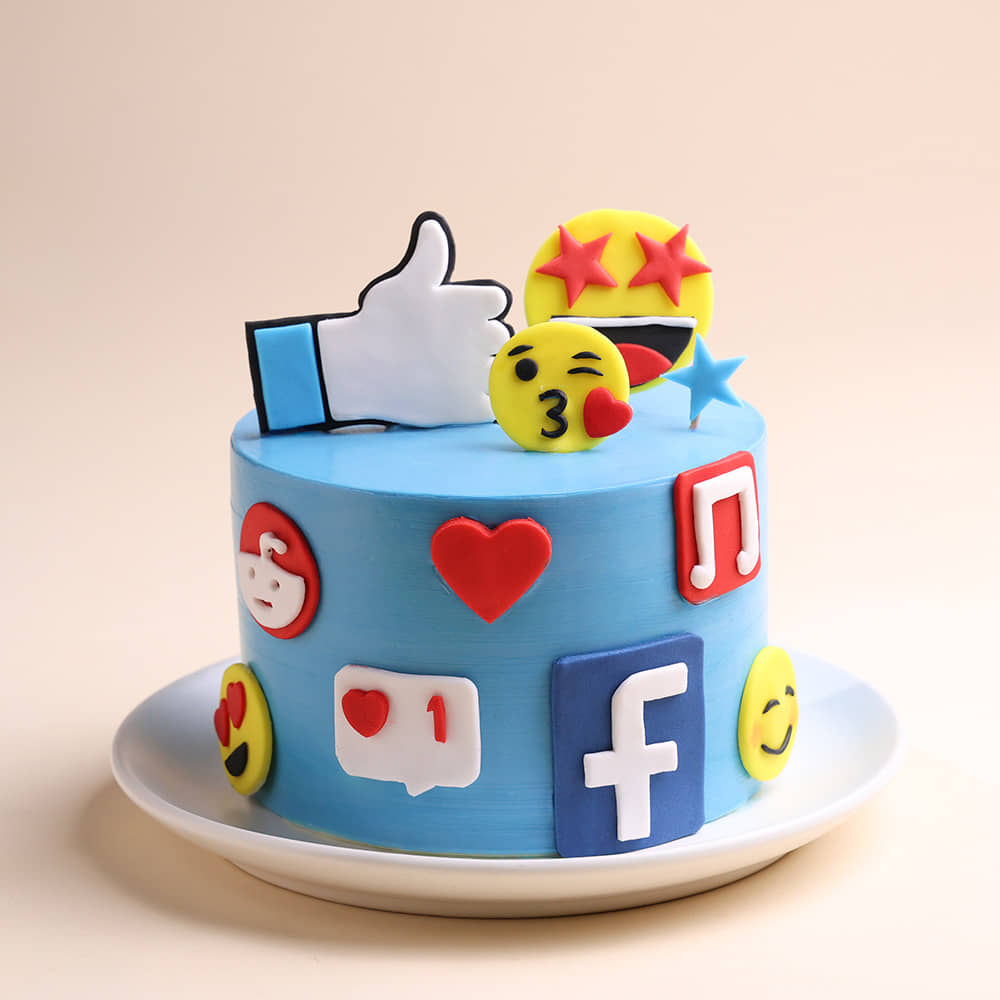 Facebook Like N Reactions Cake