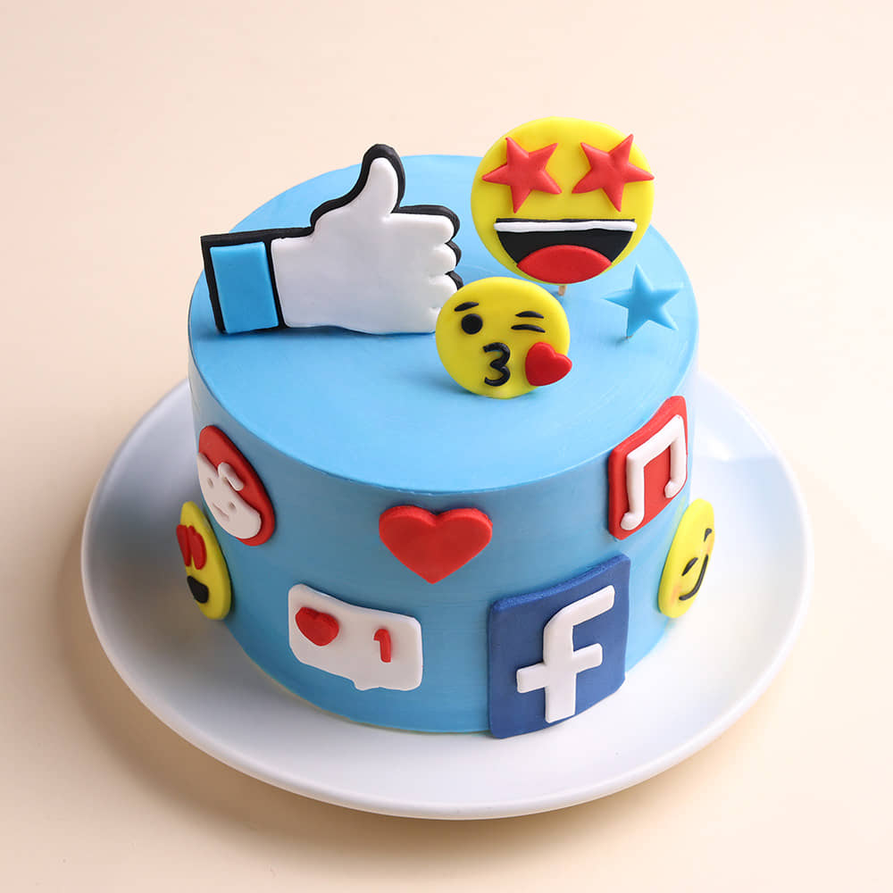 Facebook Like N Reactions Cake