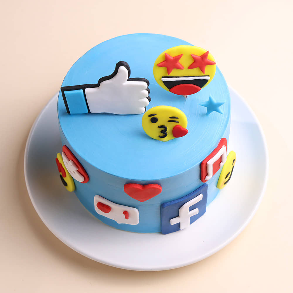 Facebook Like N Reactions Cake