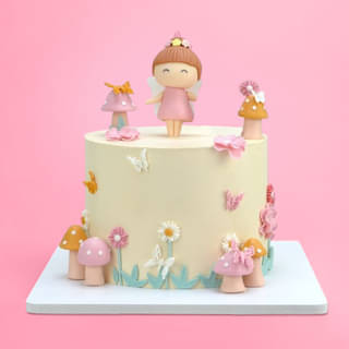 Fairyland Butterfly Theme Cake