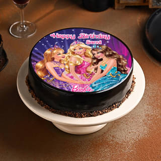 Order Barbie Birthday Photo Cake Online 