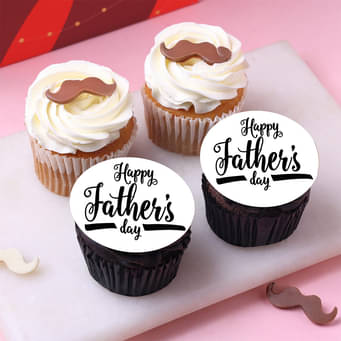 Fathers Day Choco Blueberry Cupcakes