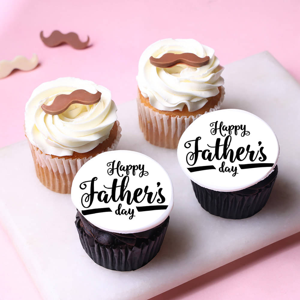 Fathers Day Choco Blueberry Cupcakes