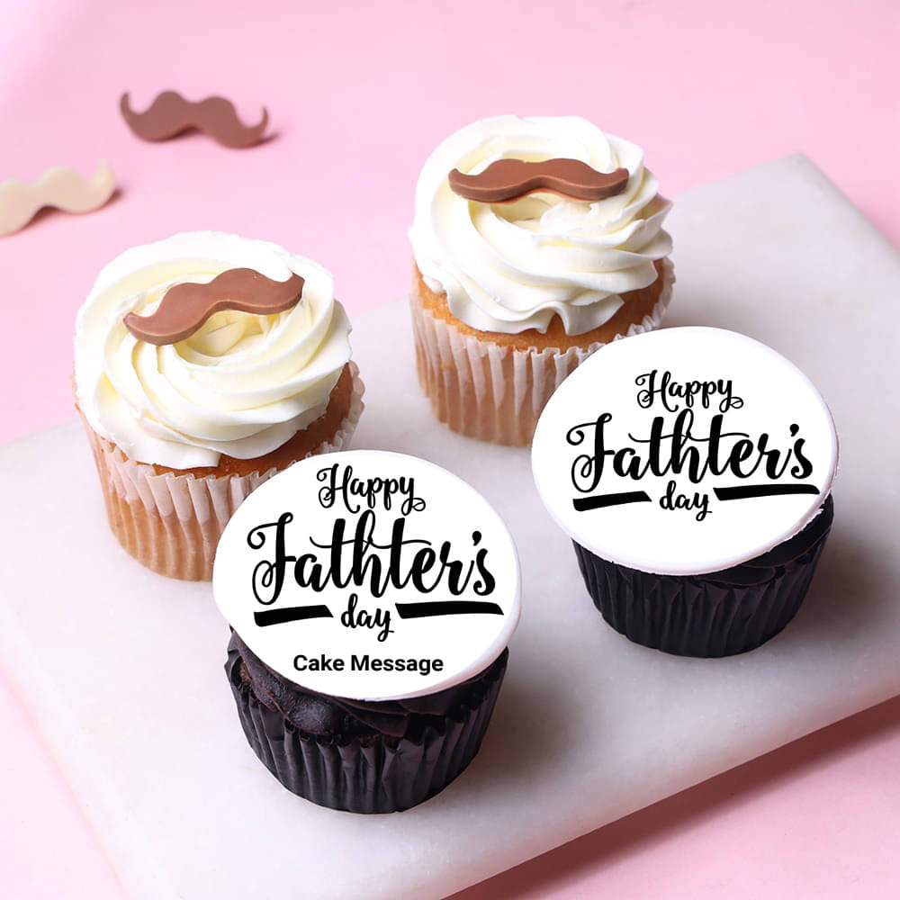 Fathers Day Choco Blueberry Cupcakes