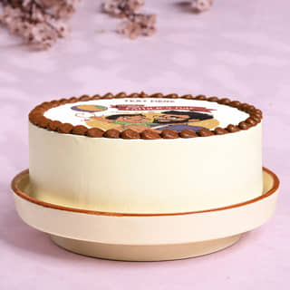 Side View of Fathers Day Nostalgia Cake Side View of Fathers Day Nostalgia Cake