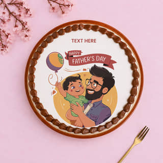 Top View of Fathers Day Nostalgia Cake Top View of Fathers Day Nostalgia Cake