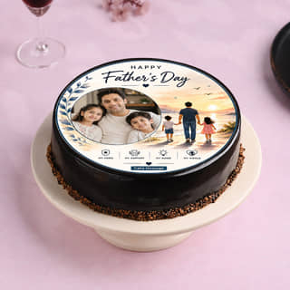 Dad My Hero Photo Cake