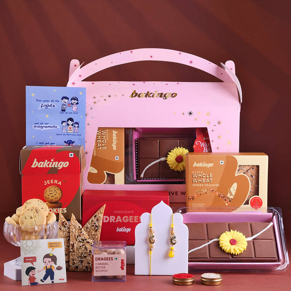 Festive Treasure Gift Hamper with Rakhi