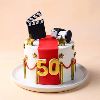 Filmy Fiftieth Birthday Cake