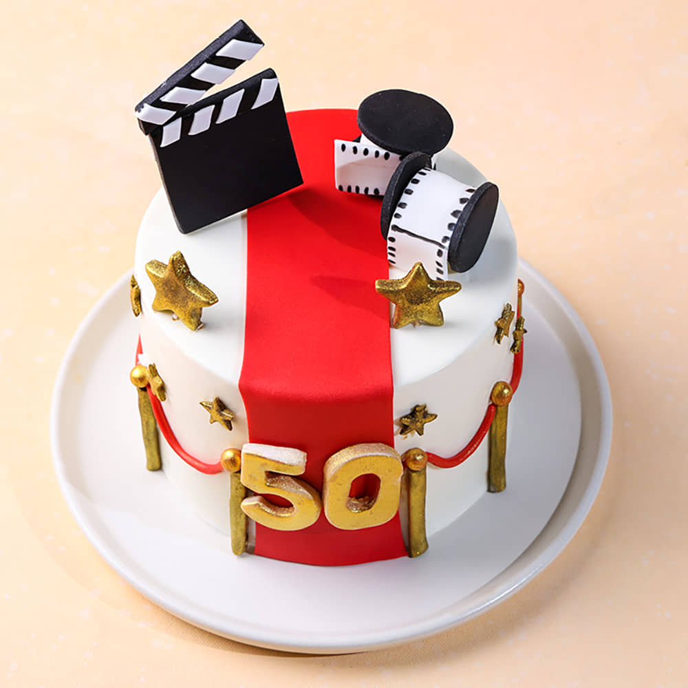 Filmy Fiftieth Birthday Cake