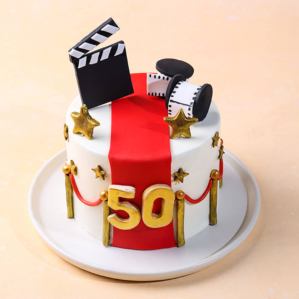 Filmy Fiftieth Birthday Cake