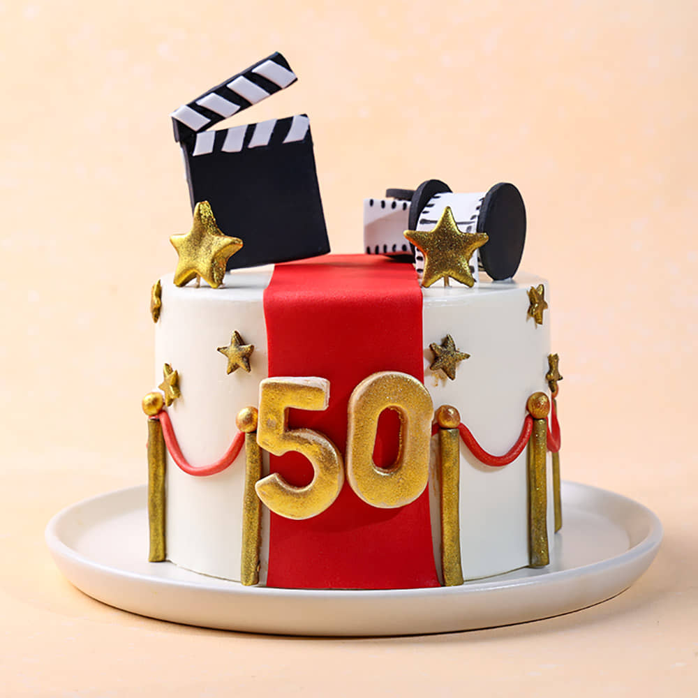Filmy Fiftieth Birthday Cake