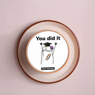 Top View of Finally Graduated Quirky Bento Cake Top View of Finally Graduated Quirky Bento Cake