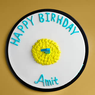 Top View of First Birthday Cake Top View of First Birthday Cake