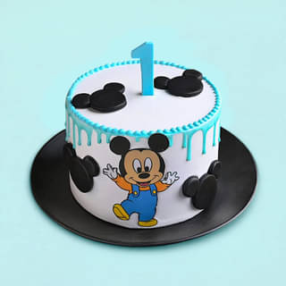 First Birthday Mickey Cake