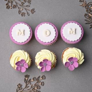 Top View Floral Cupcakes for Mom