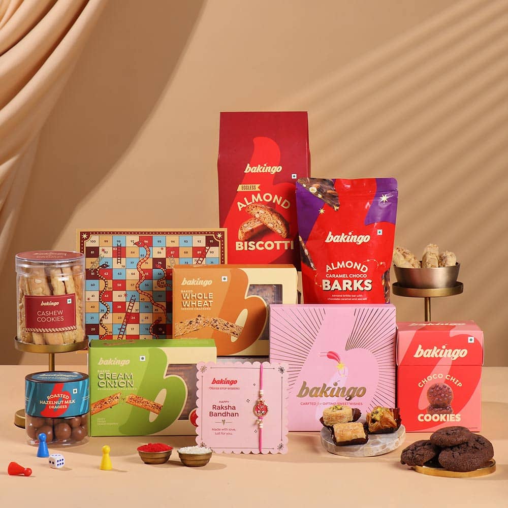 Floral Rakhi N Festive Gourmet Hamper