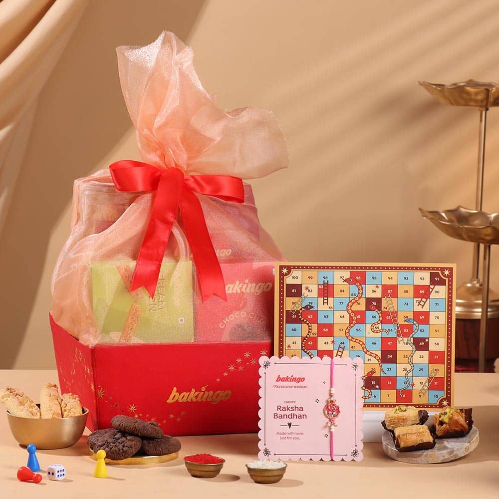 Floral Rakhi N Festive Gourmet Hamper