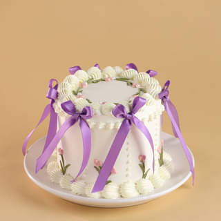 Floral Swirls Ribbon Cake Floral Swirls Ribbon Cake