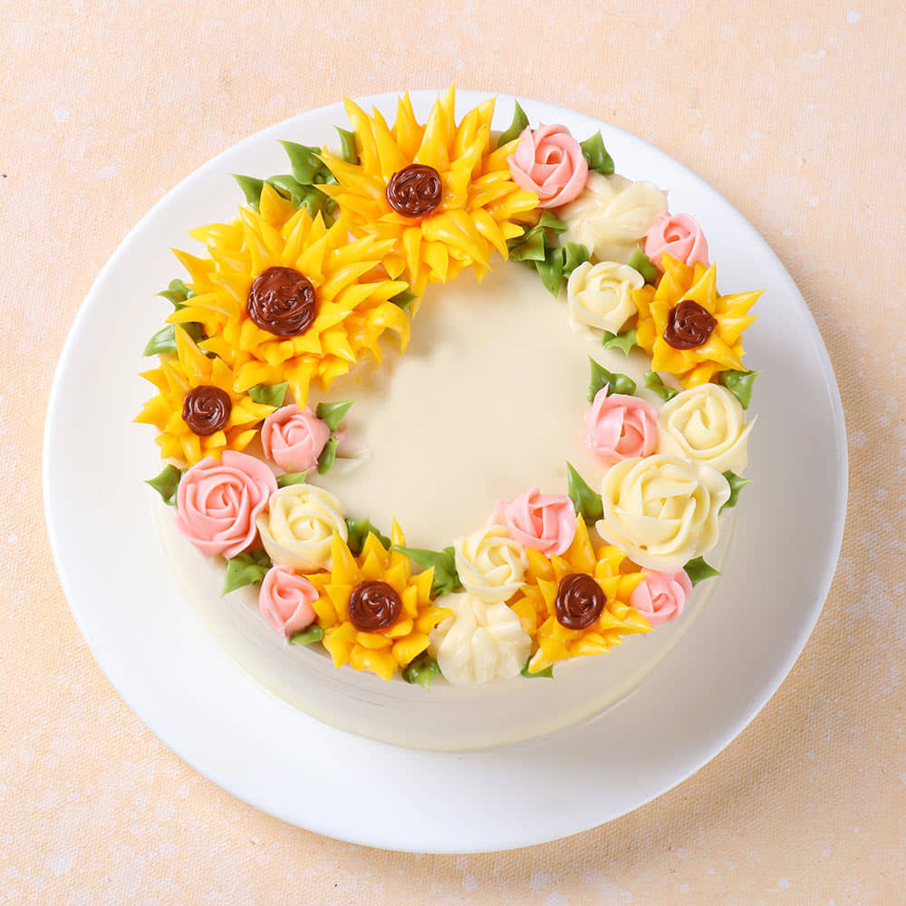 Floral Wreath Cake