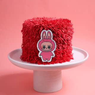 Fluffy Labubu Fur Cake