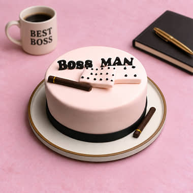 Boss Man Cigar Cake Fondant Boss Day Cigar Theme Cake