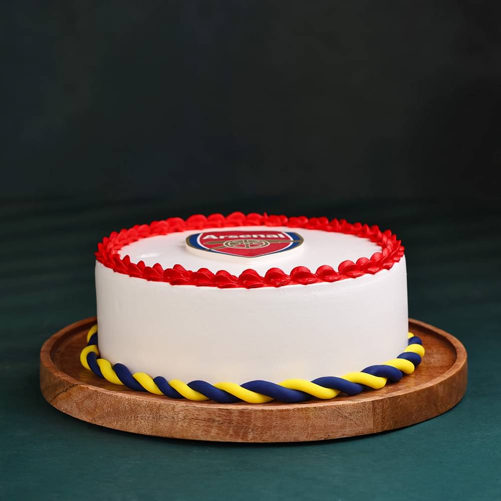 Side View of Football Fanatic Celebration Cake