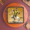 Top View of Football Fever Photo Cake