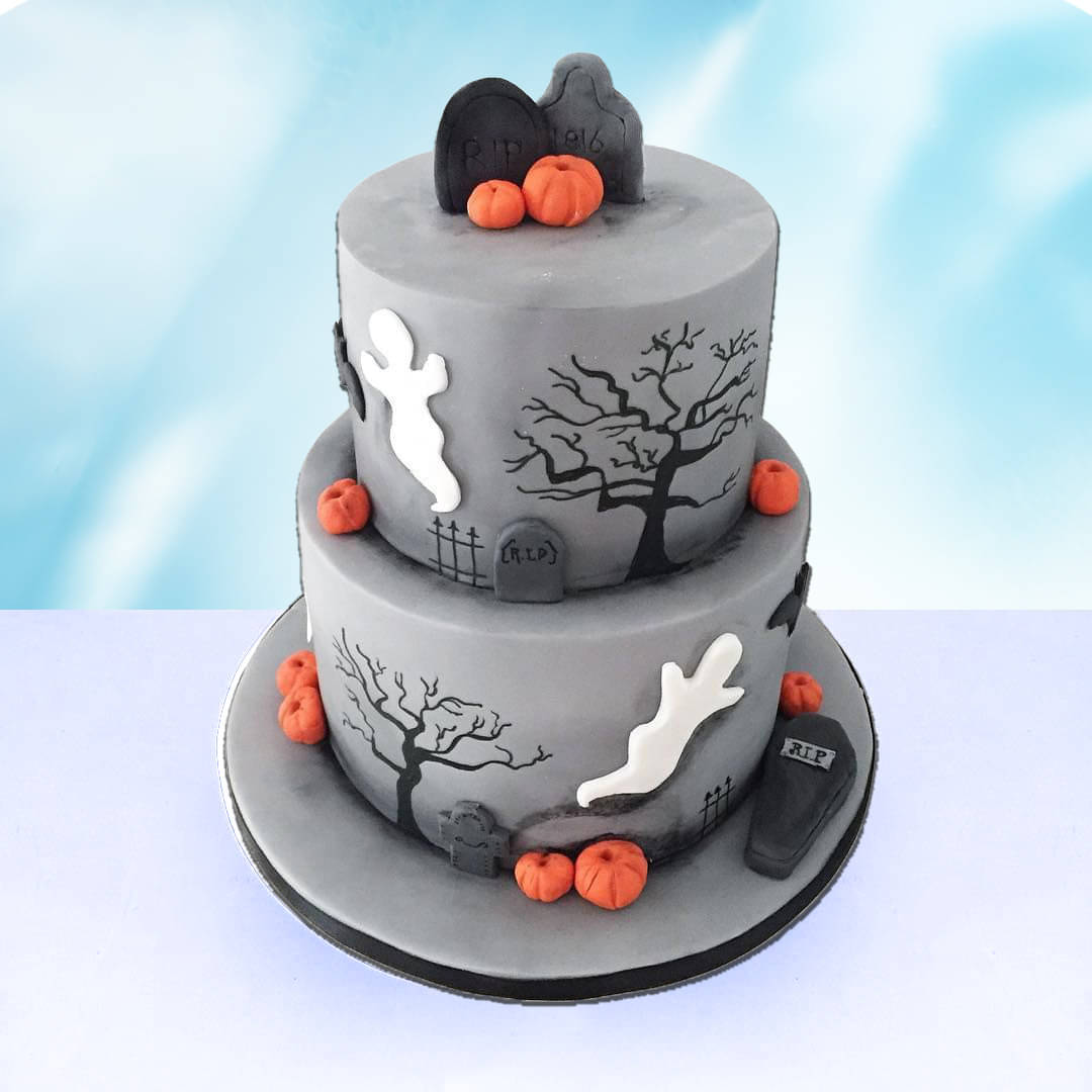 Halloween 40th Birthday cake - Decorated Cake by - CakesDecor