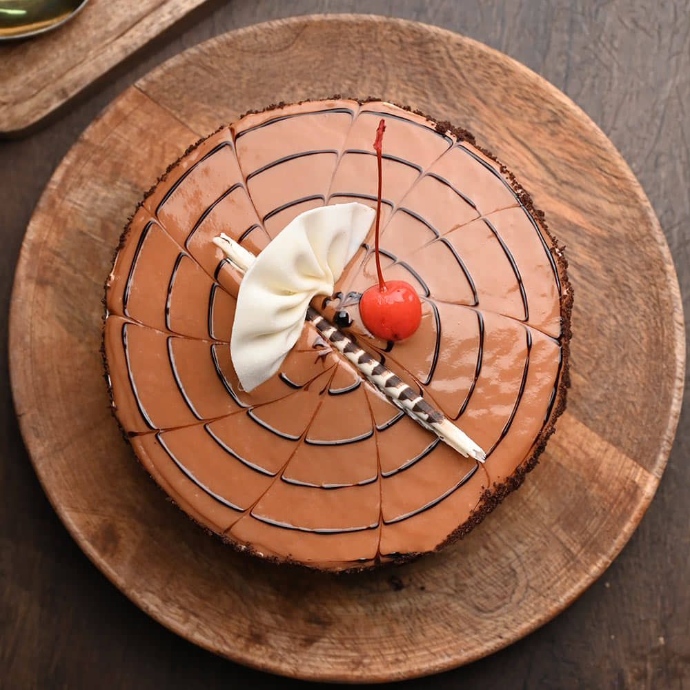 Top View Butterscotch Mother's Day Cake Online