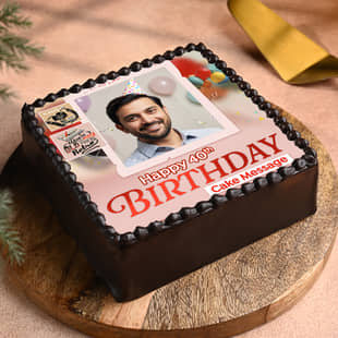 Fortieth Birthday Photo Cake Fortieth Birthday Photo Cake