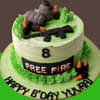 Free Fire Fondant Birthday Theme Cake