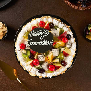 Fresh Fruit Krishna Janmashtami Cake