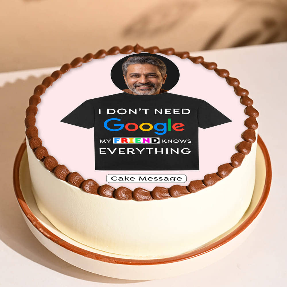 Friend Is Google Quirky Photo Cake