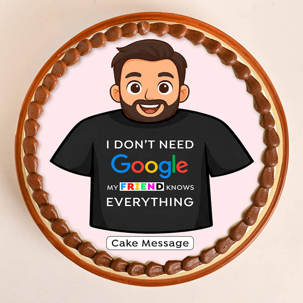 Friend Knows Everything Photo Cake