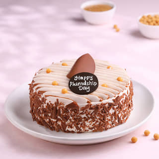 Front View of Friendship Day Butterscotch Cake Front View of Friendship Day Butterscotch Cake