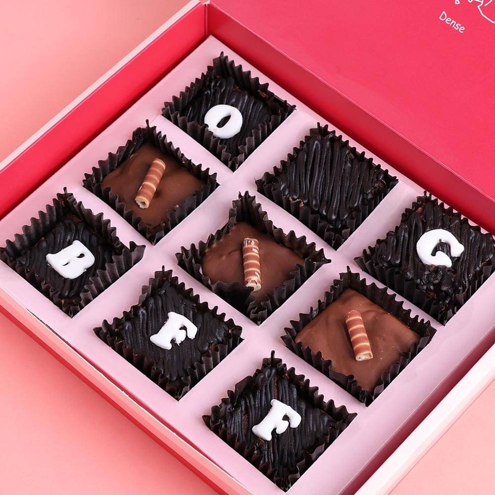 Friendship Day Nutella Hazelnut Brownie Box (9 Pieces)