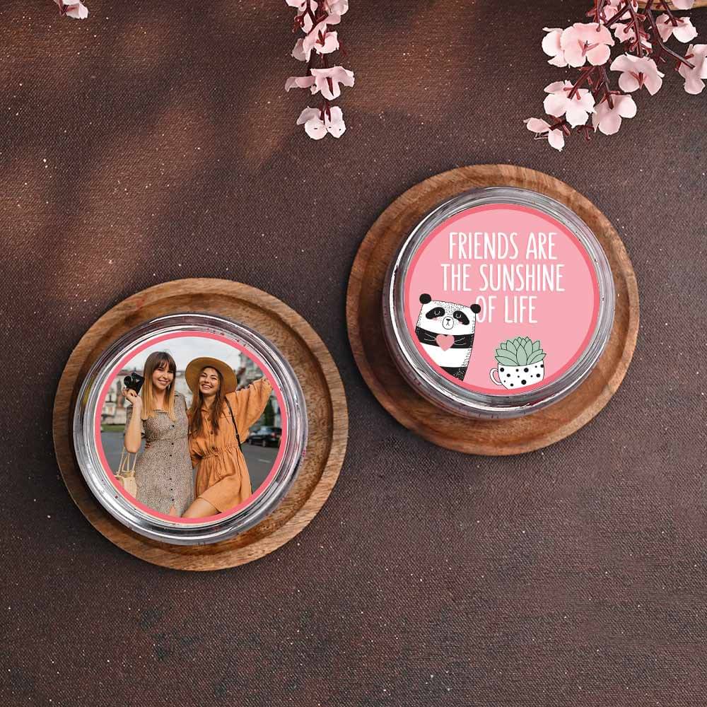 Friendship Day Personalized Red Velvet Jar Cakes