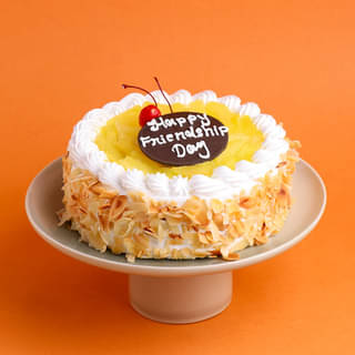 Side View of Friendship Day Pineapple Cake