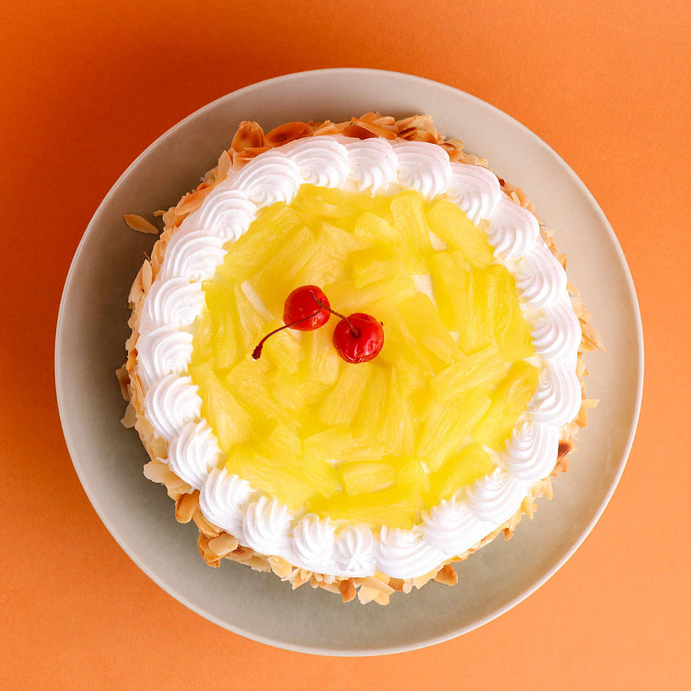 Front View of Friendship Day Pineapple Cake