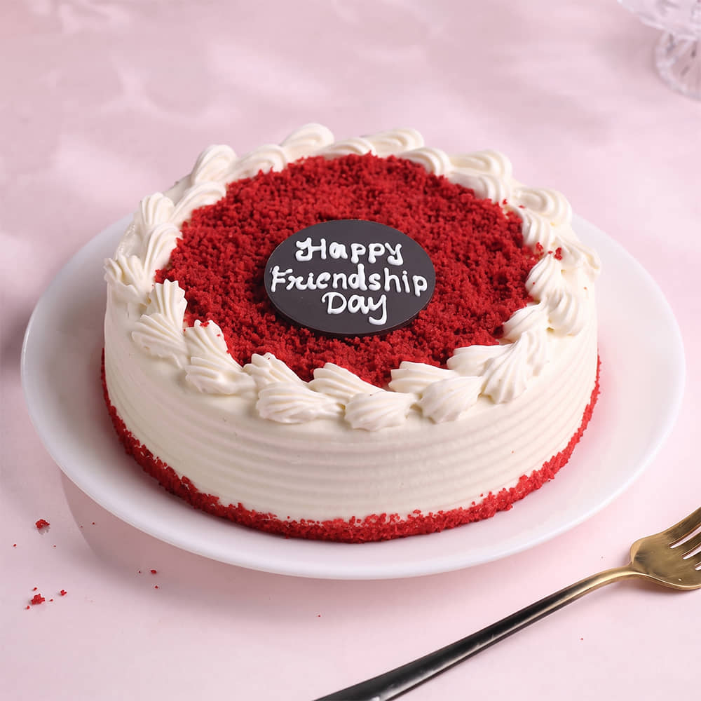 Friendship Day Red Velvet Cake Friendship Day Red Velvet Cake