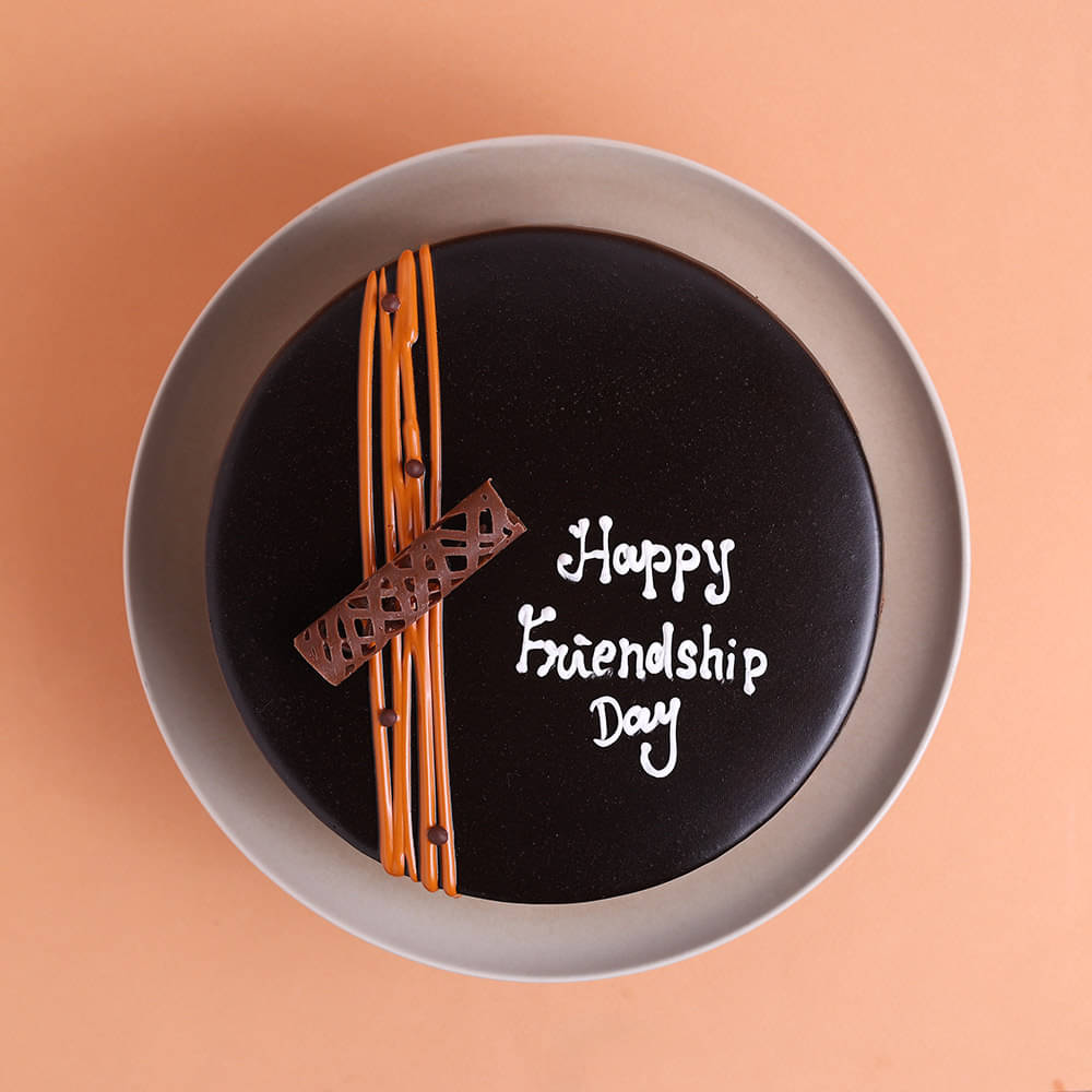 Top View of Chocolicious Friendship Day Cake